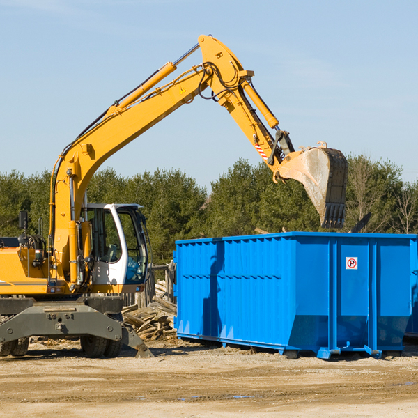 what size residential dumpster rentals are available in Ripley